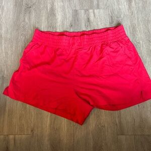 Old Navy Red Athletic Shorts Elastic Waistband Lightweight